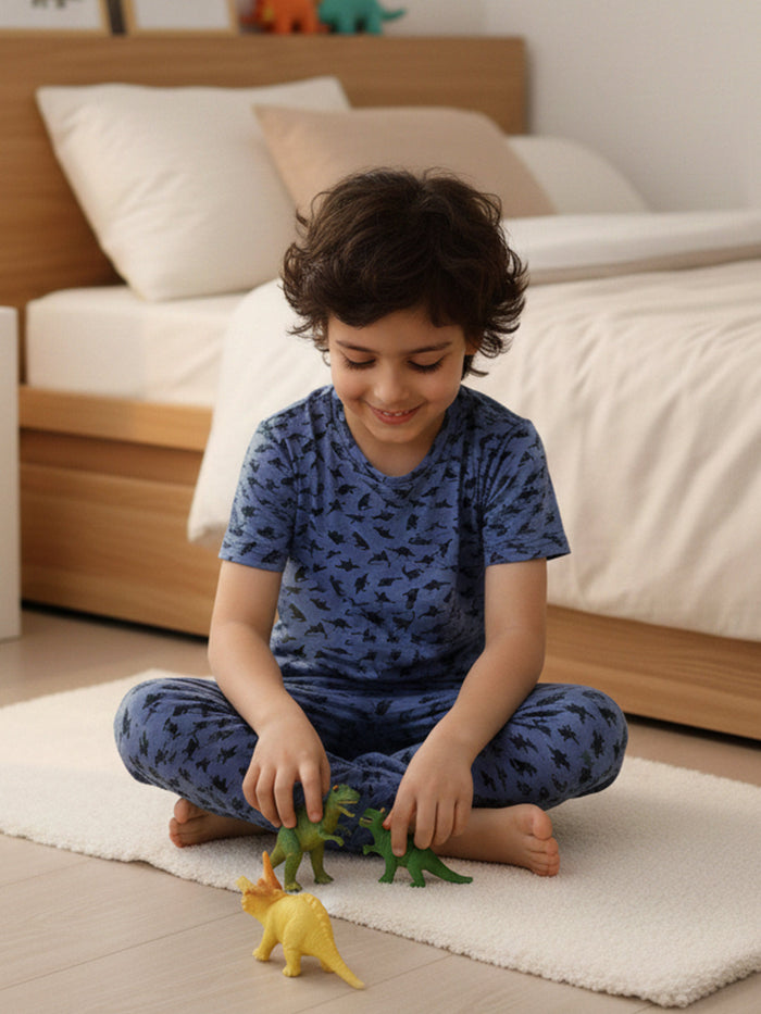 BOYS TOP & PYJAMA SET - JURASSIC DREAMS