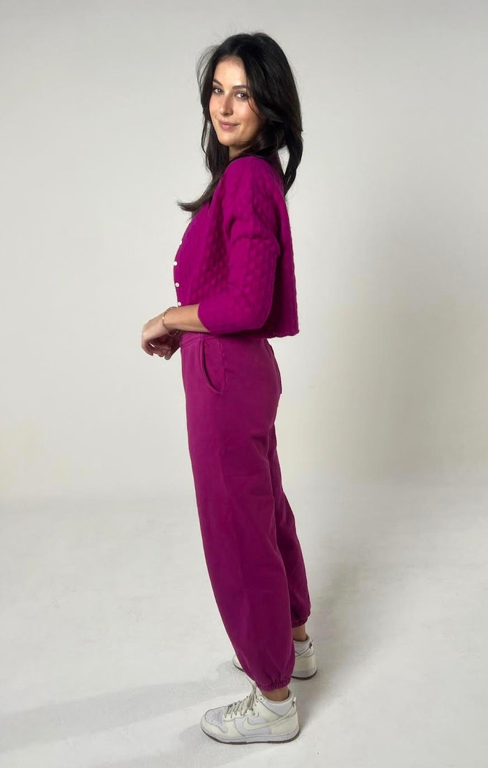 Cropped Cashmere Cardigan (Radiance)