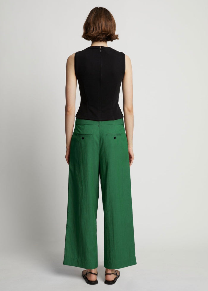 Drapey Suiting Wide Leg Pant (Green)