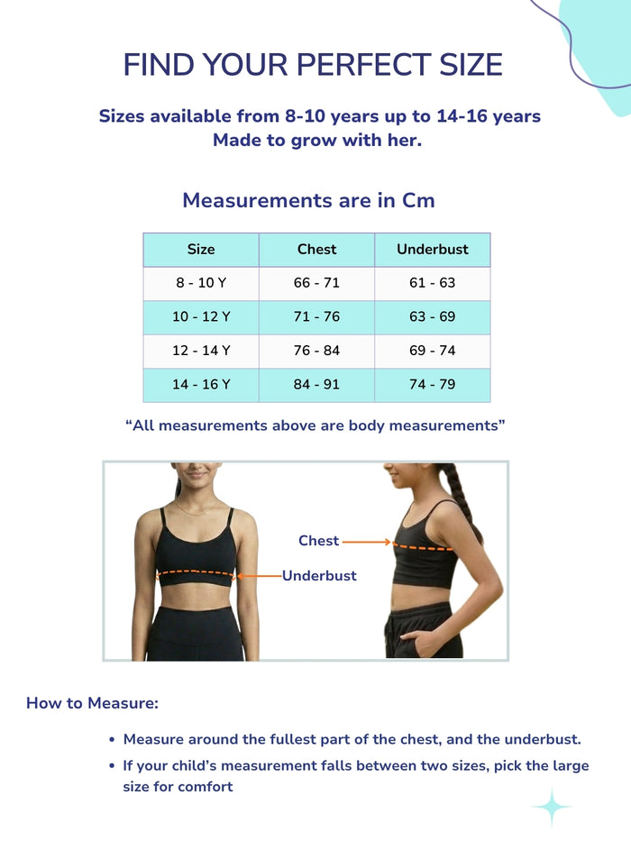 Girls First Bra Crop Top - Black