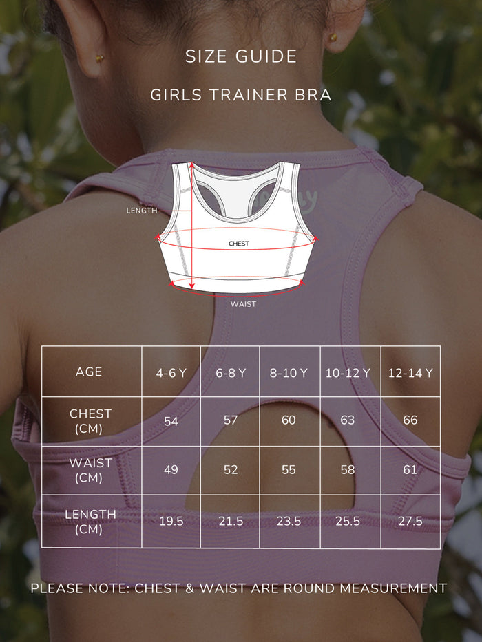 GIRLS SPORTS BRA - PINK (PADDED)