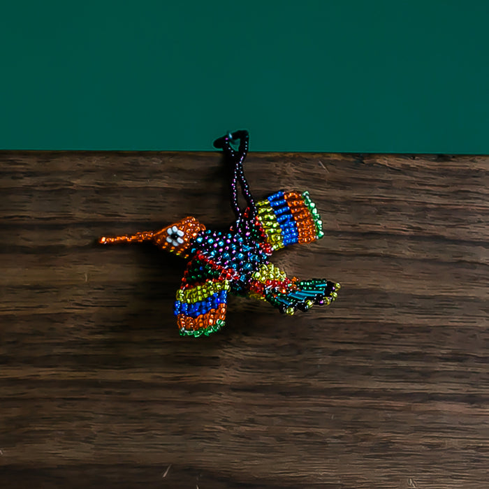 Guatemalan Beaded Hummingbird Ornament