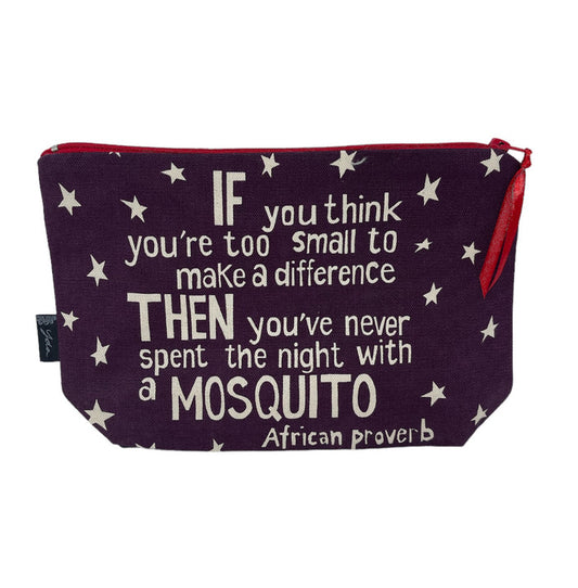 "If You Think You're Too Small To Make A Difference" African Proverb Cosmetic Bag