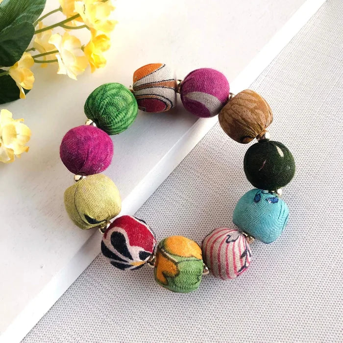 Kantha Bauble Bracelet
