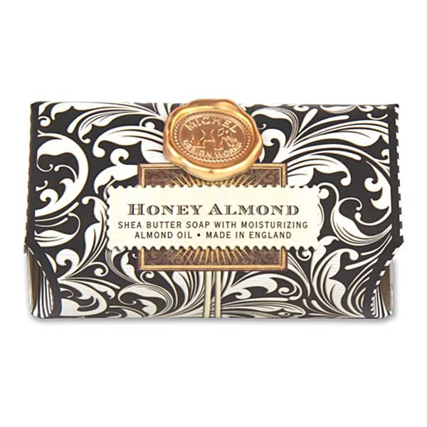 Michel Design Works Honey Almond/Black Florentine Large Soap Bar