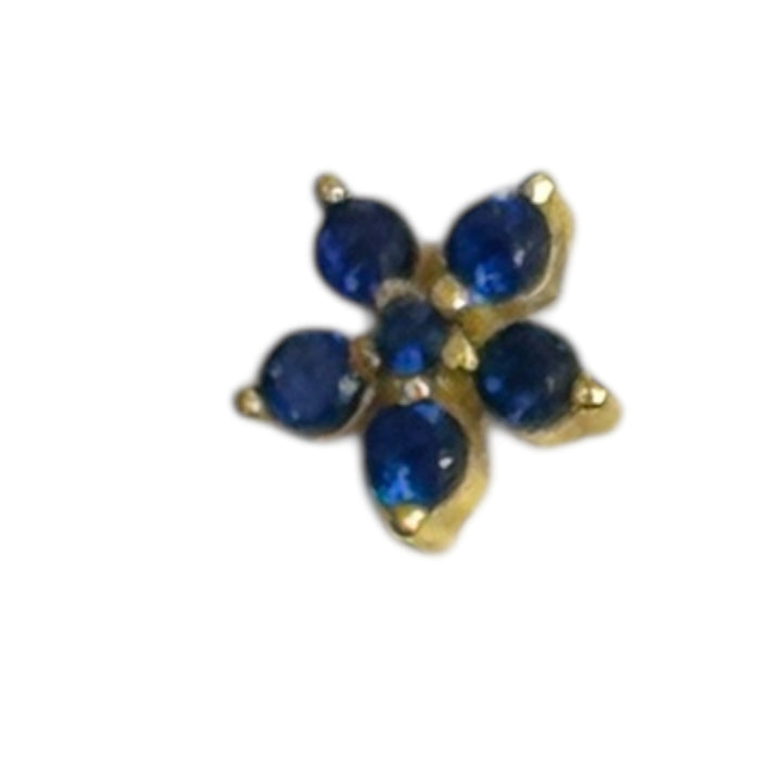 Mini Flower Blue Stud Earrings