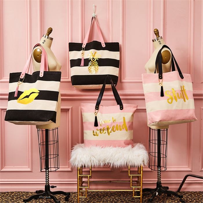 Ooh La La Gold Foil Print Tote