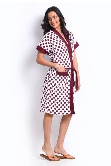 RedRose Printed Bathrobe