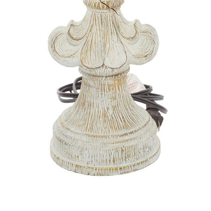 Urban Designs Fleur-De-Lis 28-Inch Heavily Distressed 2-Piece Table Lamp Set