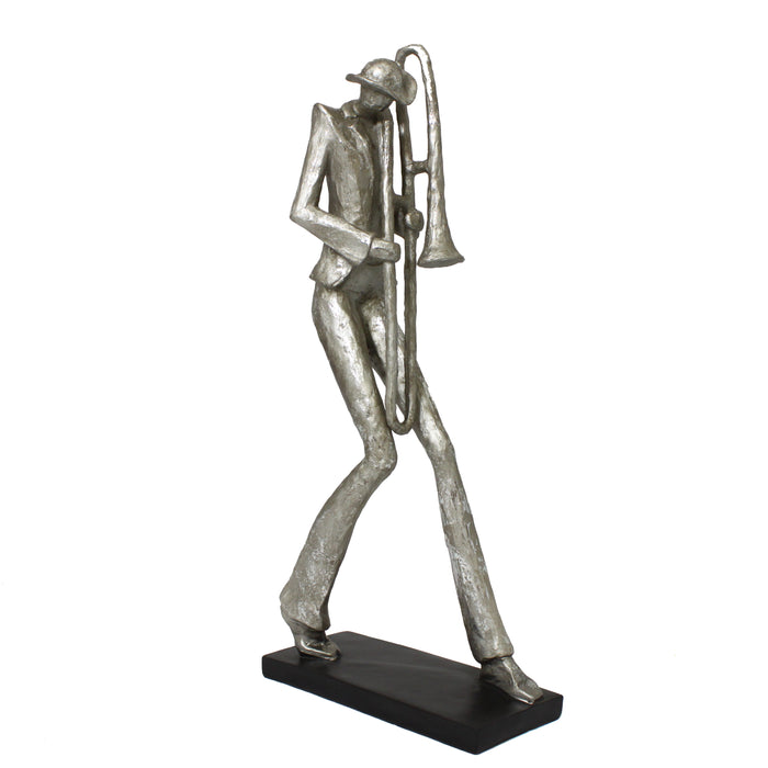 Urban Designs New Orleans Mardi Gras 20" Jazz Trombone Musician Figurine