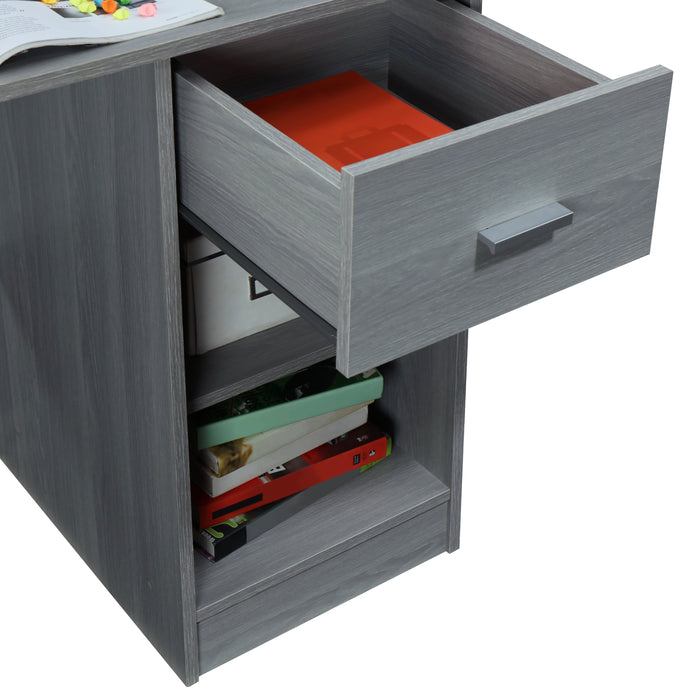 Urban Designs Office Desk with Hutch - Grey