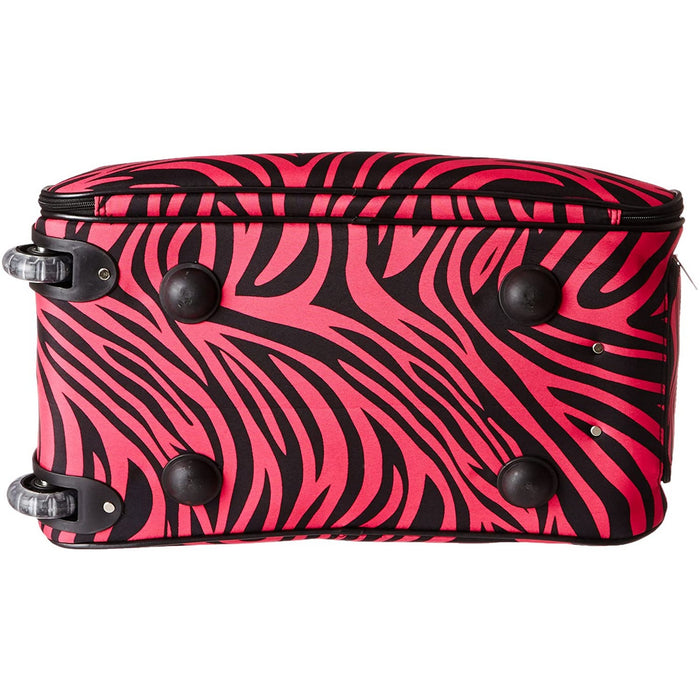 World Traveler Zebra 21-Inch Carry-On Rolling Duffel Bag