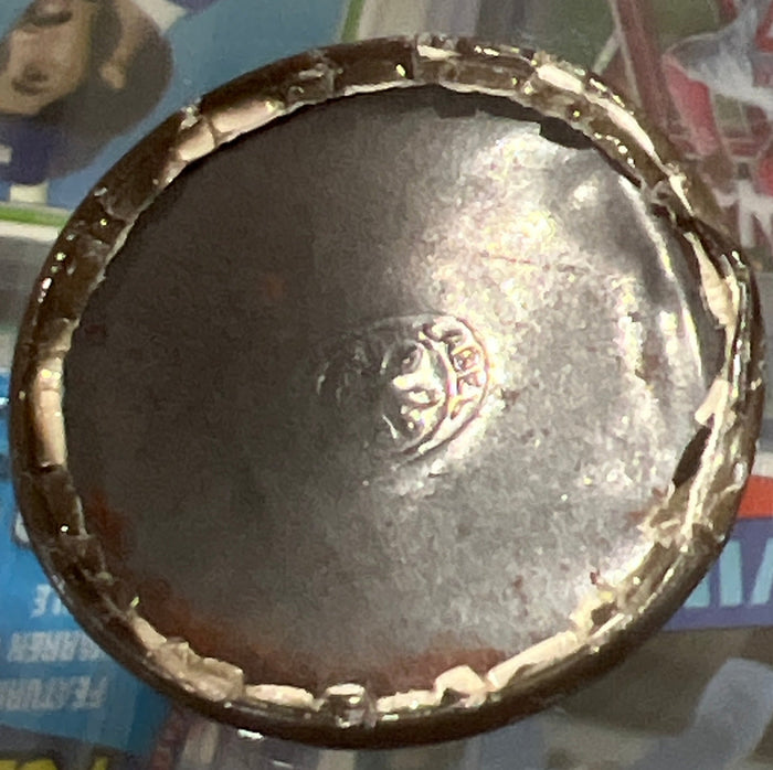 1931 Knute Rockne Button Pin Label Stamp on Back 1 1/4”