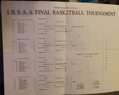 1949 Indiana High School Basketball State Finals Program