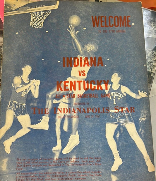 1957 Indiana Kentucky High School Basketball All Star Program