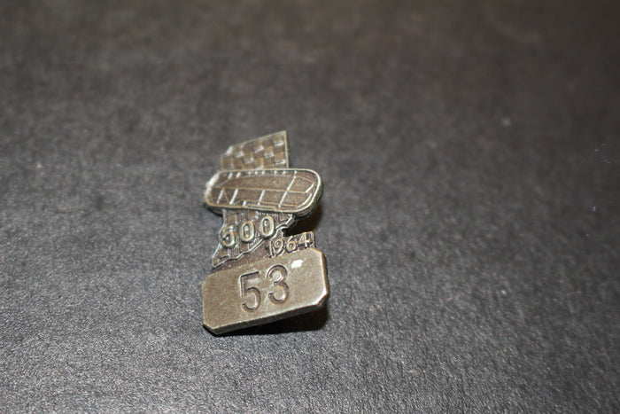 1964 Indy 500 Silver Pit Badge #53 - Vintage Indy Sports