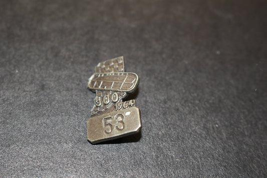 1964 Indy 500 Silver Pit Badge #53 - Vintage Indy Sports