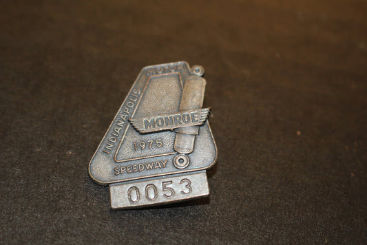 1975 Indy 500 Silver Pit Badge #53 - Vintage Indy Sports