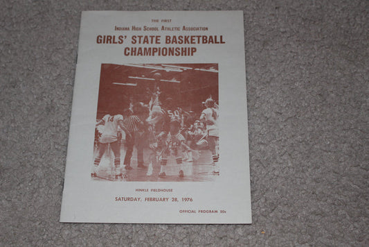 1976 Indiana Girls 1st Basketball State Championship Program, Judi Warren, Warsaw