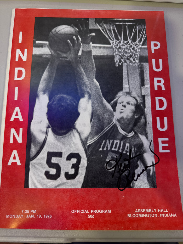1976 Purdue vs Indiana University Kent Benson Autographed Basketball Program