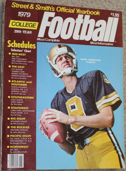 1979 Street & Smith College Football Yearbook, Mark Hermann Purdue - Vintage Indy Sports