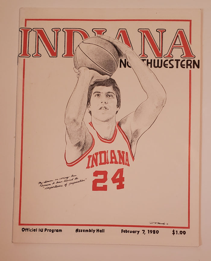 1980 Indiana University vs. Northwestern Program