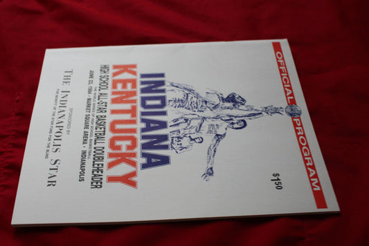 1984 Indiana vs Kentucky High School Basketball All Star Game Program - Vintage Indy Sports