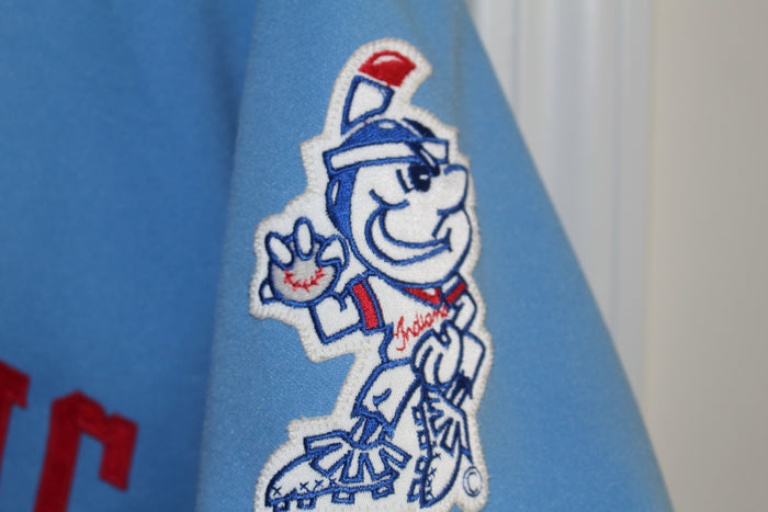 1987 Indianapolis Indians Mike Colbern Game Used Powder Blue Jersey