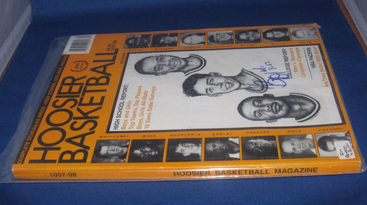 1997-98 HOOSIER BASKETBALL MAGAZINE, BRYCE DREW AUTOGRAPH - Vintage Indy Sports