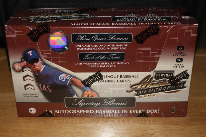 2001 Playoff Absolute Baseball Memorabilia Hobby Box, Factory Sealed