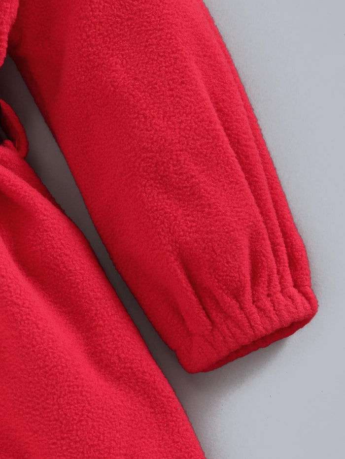 3-24M Kid fashion Girls Clothes Girl Christmas Red Long Sleeve Dress Red Catpapa L2008169