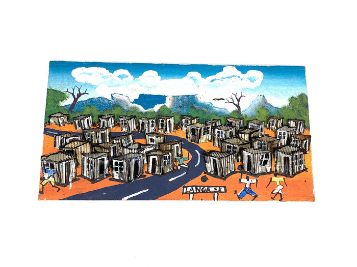 3D Hardwood Township Art - Langa Cloudy Day