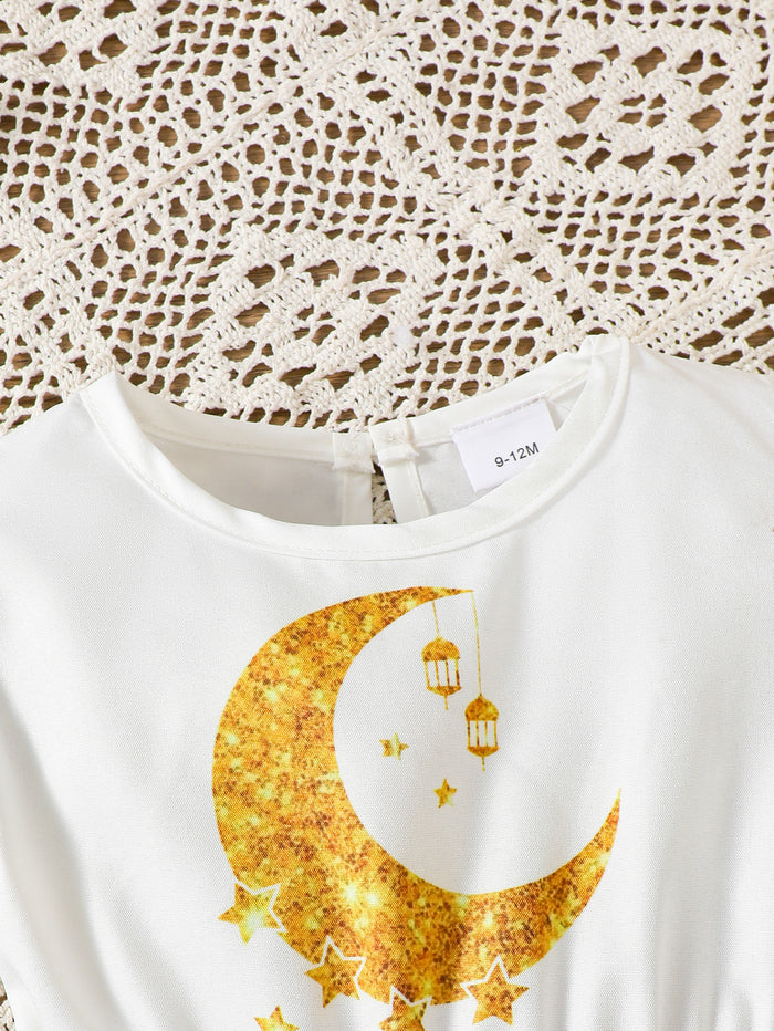 6M-3Y Wholesale Girls Dresses Muslim Eid Al-Fitr Bulk Kids Clothes Catpapa Kids Clothing Suppliers And Wholesalers