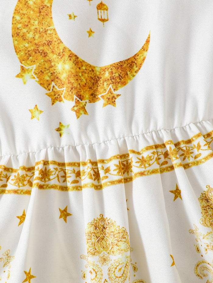 6M-3Y Wholesale Girls Dresses Muslim Eid Al-Fitr Bulk Kids Clothes Catpapa Kids Clothing Suppliers And Wholesalers