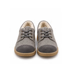 Grey Herringbone Winter Lace-Ups