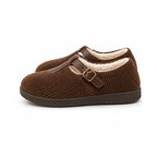 Walnut Corduroy T-Strap Shoes