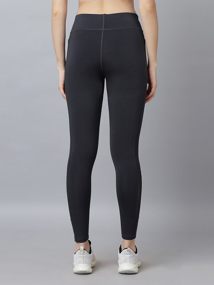 Active 001 High-Rise Yoga Leggings for Women, Flattering Fit Workout Tights with 4-Way Stretch Poly-Spandex & Mobility Gusset