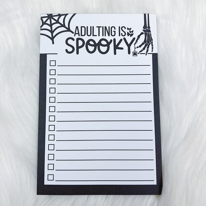 Adulting is Spooky Notepad | 4x6
