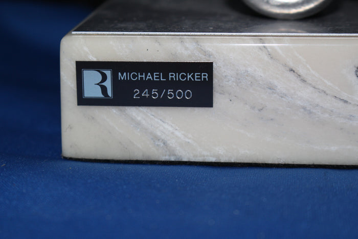 Al Unser Autographed Michael Ricker Pewter Statue 245/500 - Vintage Indy Sports