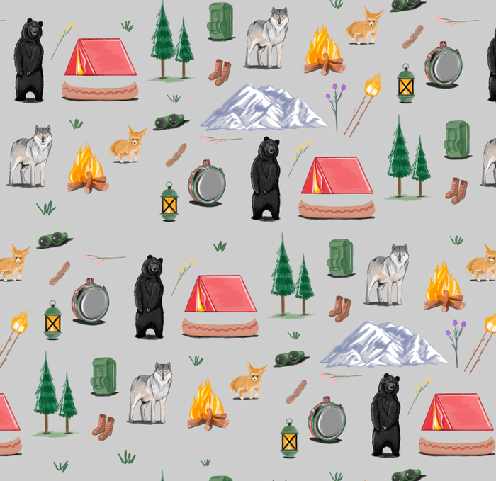 All Good in the Woods Two Piece Kid's Short Jammie Set (6-12/14)