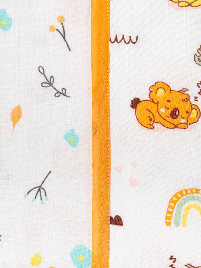 Babyclan Muslin Reversible Blanket/Swaddle | Soft, Lightweight & Multi-Use