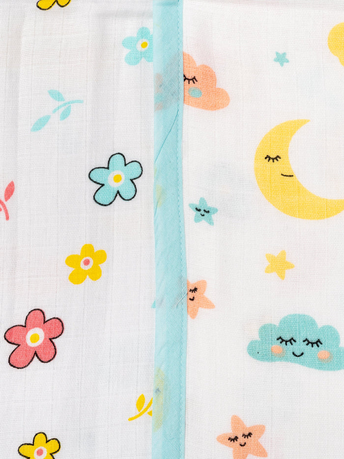 Babyclan Muslin Reversible Blanket/Swaddle | Soft, Lightweight & Multi-Use