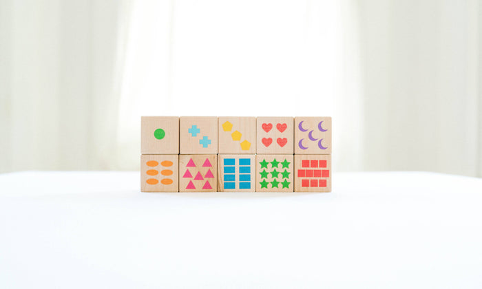 Bannor Toys Number + Shapes Wooden Block Set