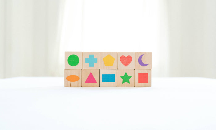 Bannor Toys Number + Shapes Wooden Block Set