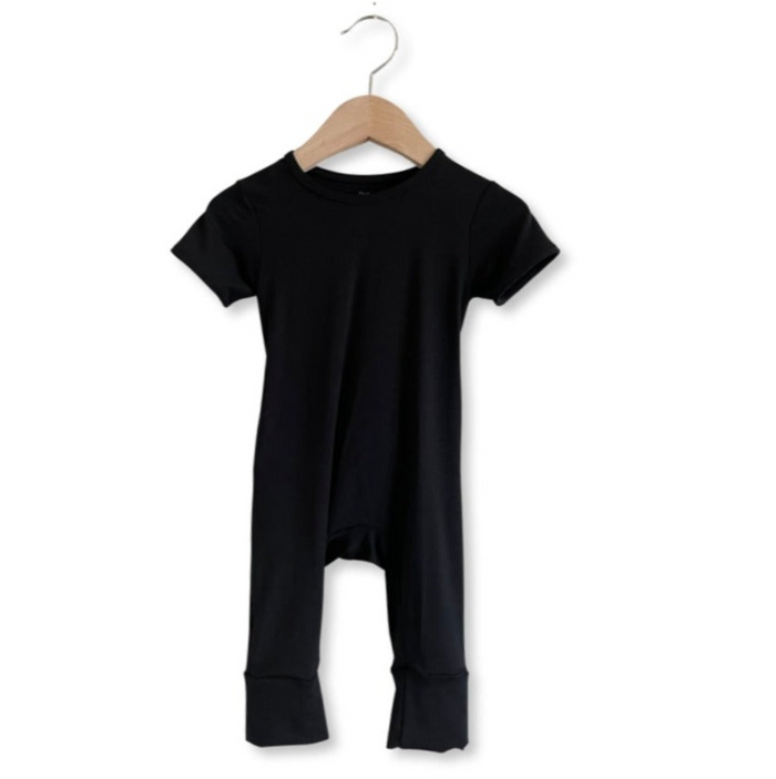Black Kid's Short Long Romper