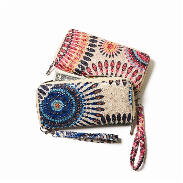 Colorburst Medallion Design Wallet