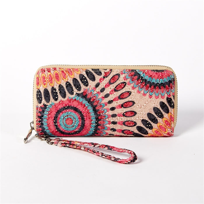 Colorburst Medallion Design Wallet