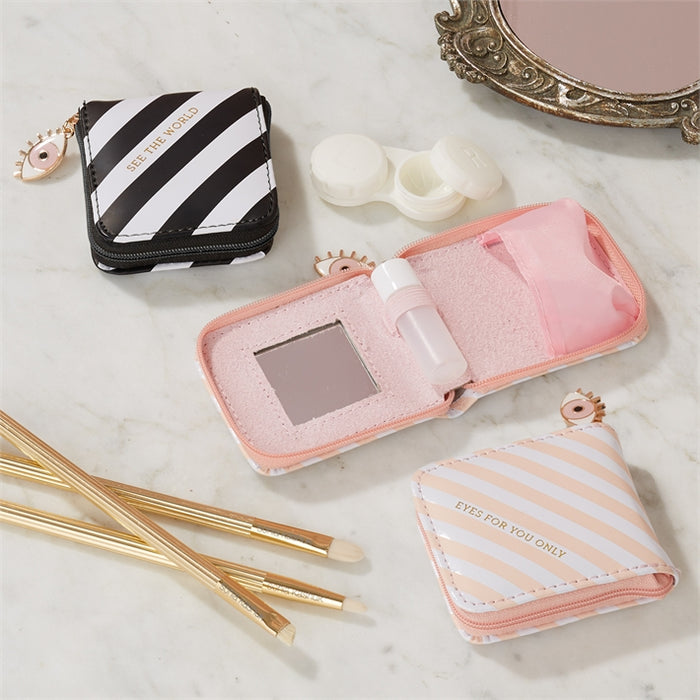 Contact Lenses Kit with Eye Charm in Zippered Case