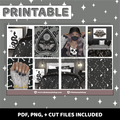 Darkness Printable Weekly Kit | Vertical Planner | Printable Planner Stickers