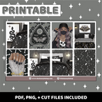 Darkness Printable Weekly Kit | Vertical Planner | Printable Planner Stickers
